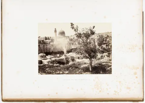 Orienten - Palæstina – Frith, Francis. Sinai and Palestine. Med litograferet titelblad med albuminvignet samt 36 monterede…