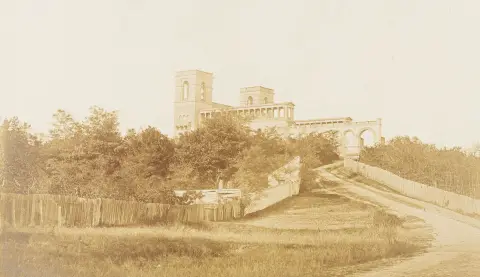 Saksa - Potsdam – Michiels, Johann Franz. Belvedere Pfingstbergillä. Alkuperäinen valokuva. Vintage.