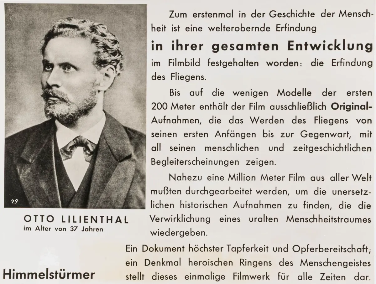 杂项 - 电影 – 十六张（另有两张重复）TOBIS 宣传纪录片《Himmelsstürmer》（1941）的海报照片。…
