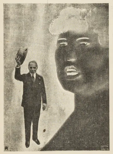 Avantgarde - Rusland – Majakovskij, Vladimir V. Syfilis. Omslagsdesign og med 2 andre helsides fotomontager af…