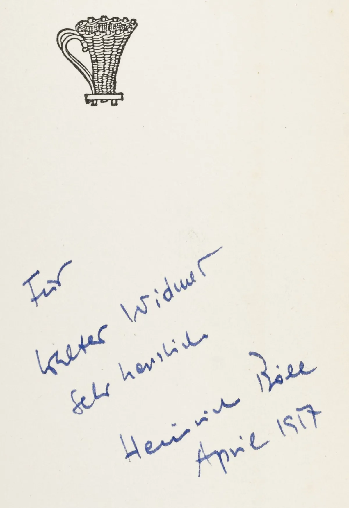 伯尔，海因里希——《爱尔兰日记》。科隆与柏林，Kiepenheuer & Witsch，1957年。155页。19 x 11厘米。原装布面精装带…