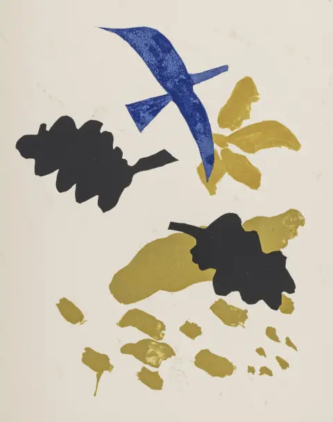 Braque, Georges – Benoit, Pierre-André. Mariette dans l'atelier ou la meilleure part. Med 1 signeret original-farvelitografi af…