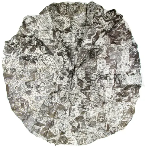 Buthe, Michael – Le Dieux de Babylon. Med stort rundt originalt serigrafi og 19 farvetavler