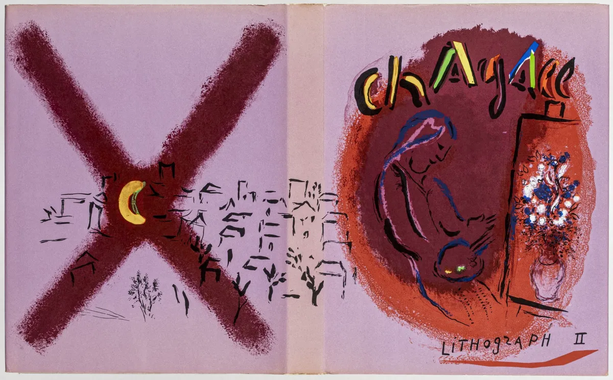 Chagall, Marc – Mourlot, Fernand. Chagall Lithographe 1957-1962. 第2卷。含12幅(含封面,其中7幅彩色)原创石版画…