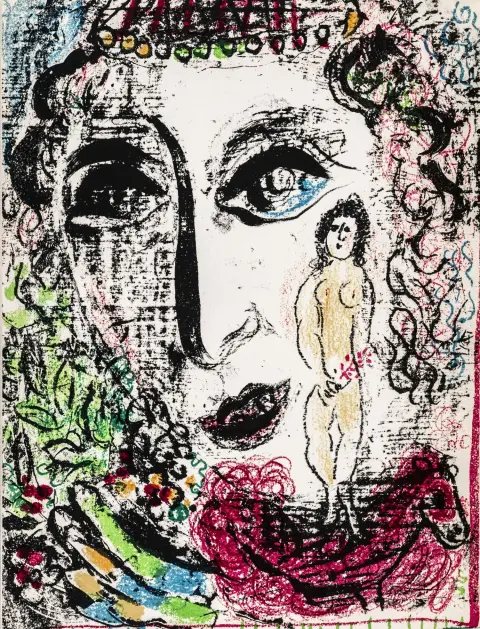 Chagall, Marc – Mourlot, Fernand. Chagall Lithographe. 1957-1962. Bind 2. Med 12 (inklusive omslag, 7 i farve) originale litografier…