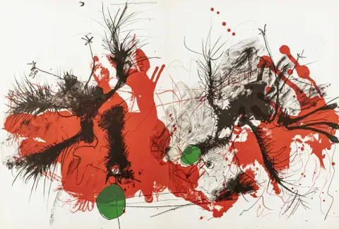 Derrière le miroir. 9 numre af serien – Med talrige originale litografier og illustrationer. Paris, Maeght, 1966-1970. 38 x 28 cm.…