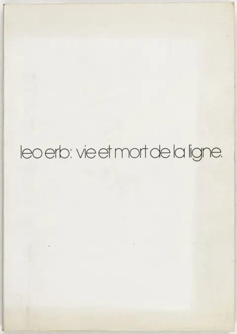 Erb, Leo – Vie et mort de la ligne. Kunstnerbog med 155 sider på transparentpapir. Düsseldorf, Leaman, 1968. 29,5 x 20,5 cm.