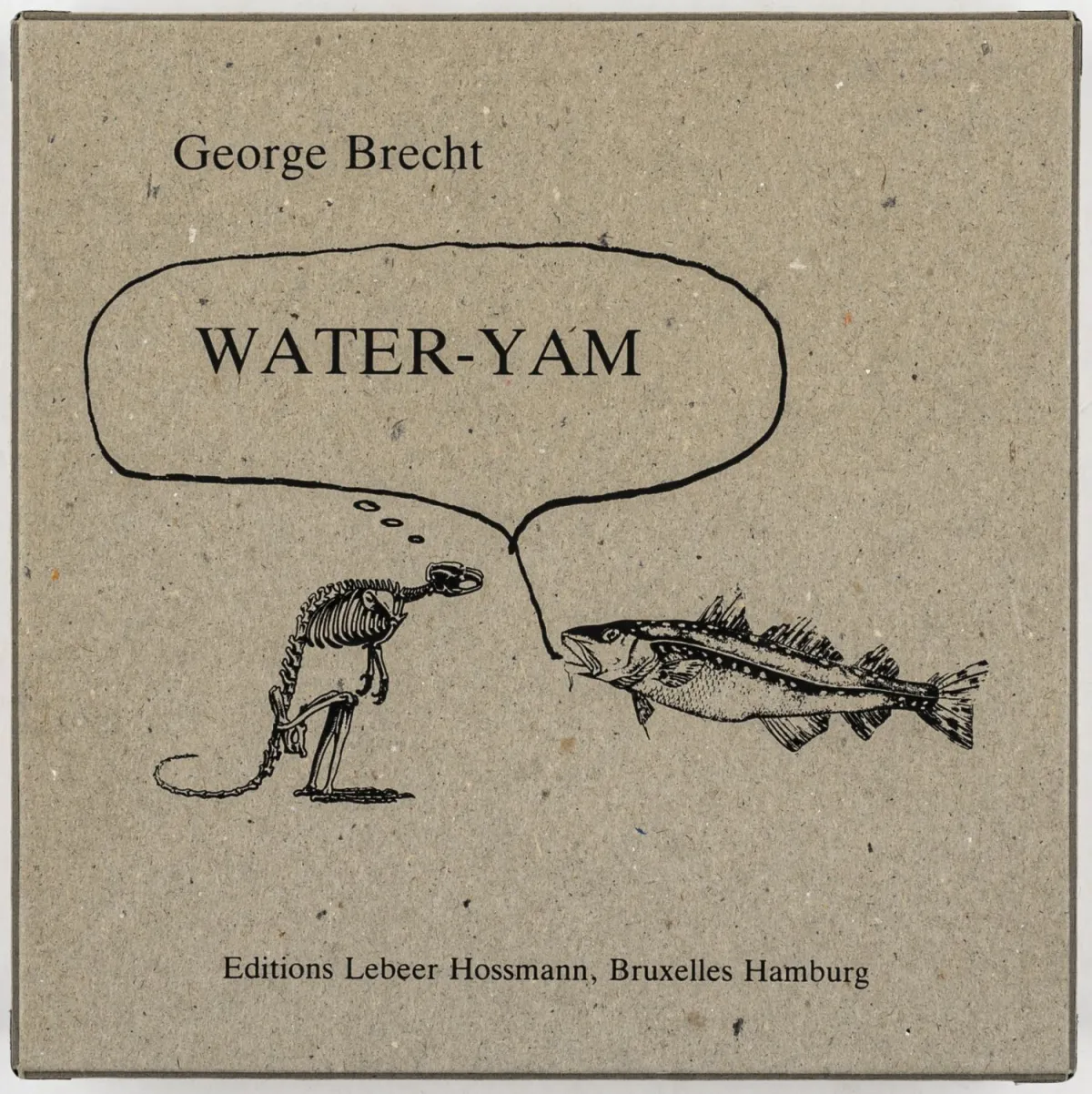Fluxus – Brecht, George. Water Yam. 含 100（共 102？）张卡片。布鲁塞尔，Edition Lebeer，1986 年。17,5 x 17,5 厘米。散页装于…