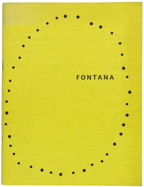 Fontana, Lucio – Lucio Fontana. Katalog til udstillingen "Ten Paintings of Venice" i Martha Jackson Gallery, New York 1961. Med 11…