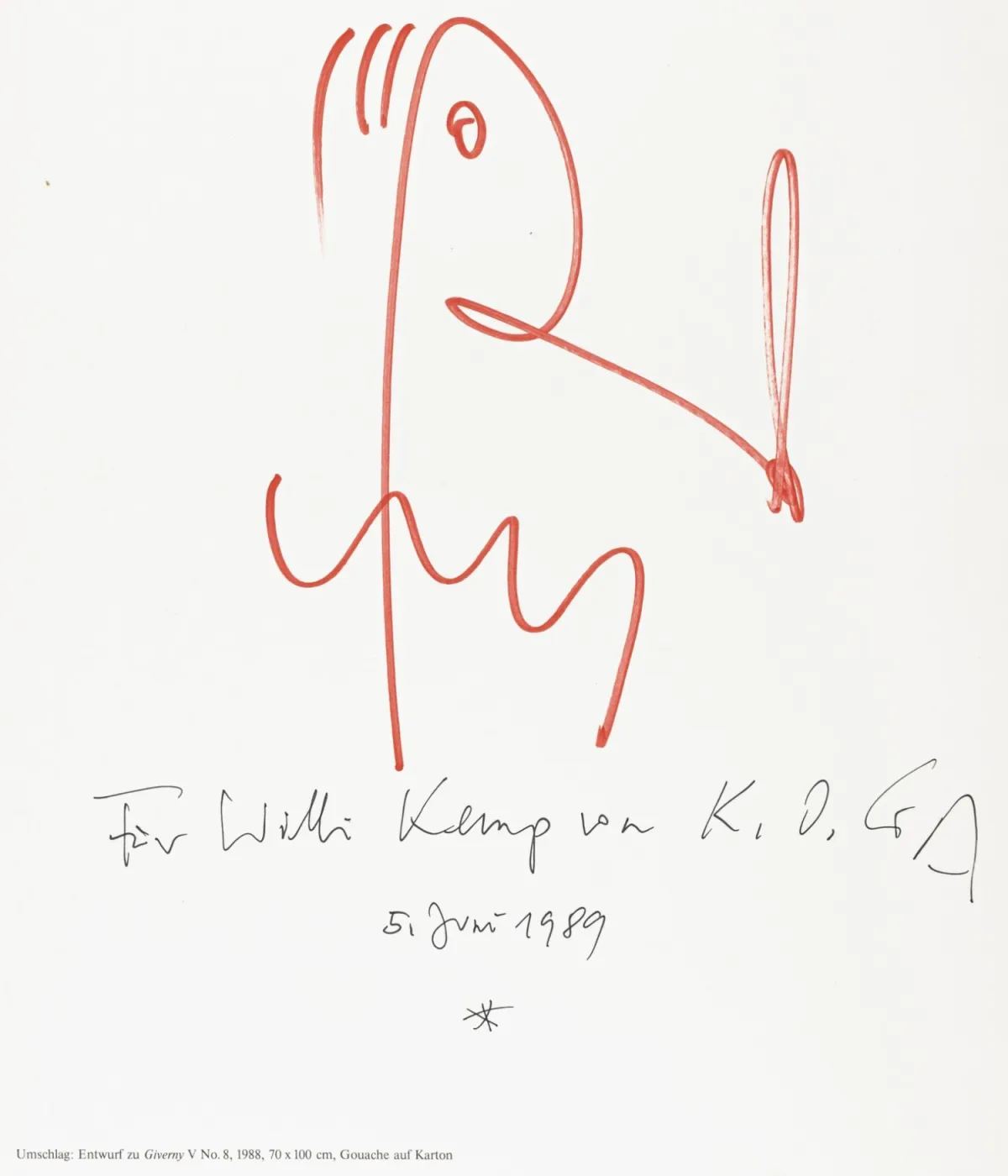 格茨，K. O. – 吉维尼：绘画、水粉画、石版画 1985-1989。前内封有亲笔素描及签名题词…