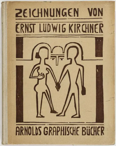 Kirchner, Ernst Ludwig – Grohmann, Will. Kirchner-Zeichnungen. 100 tavler og talrige træsnit i teksten. Med 17…