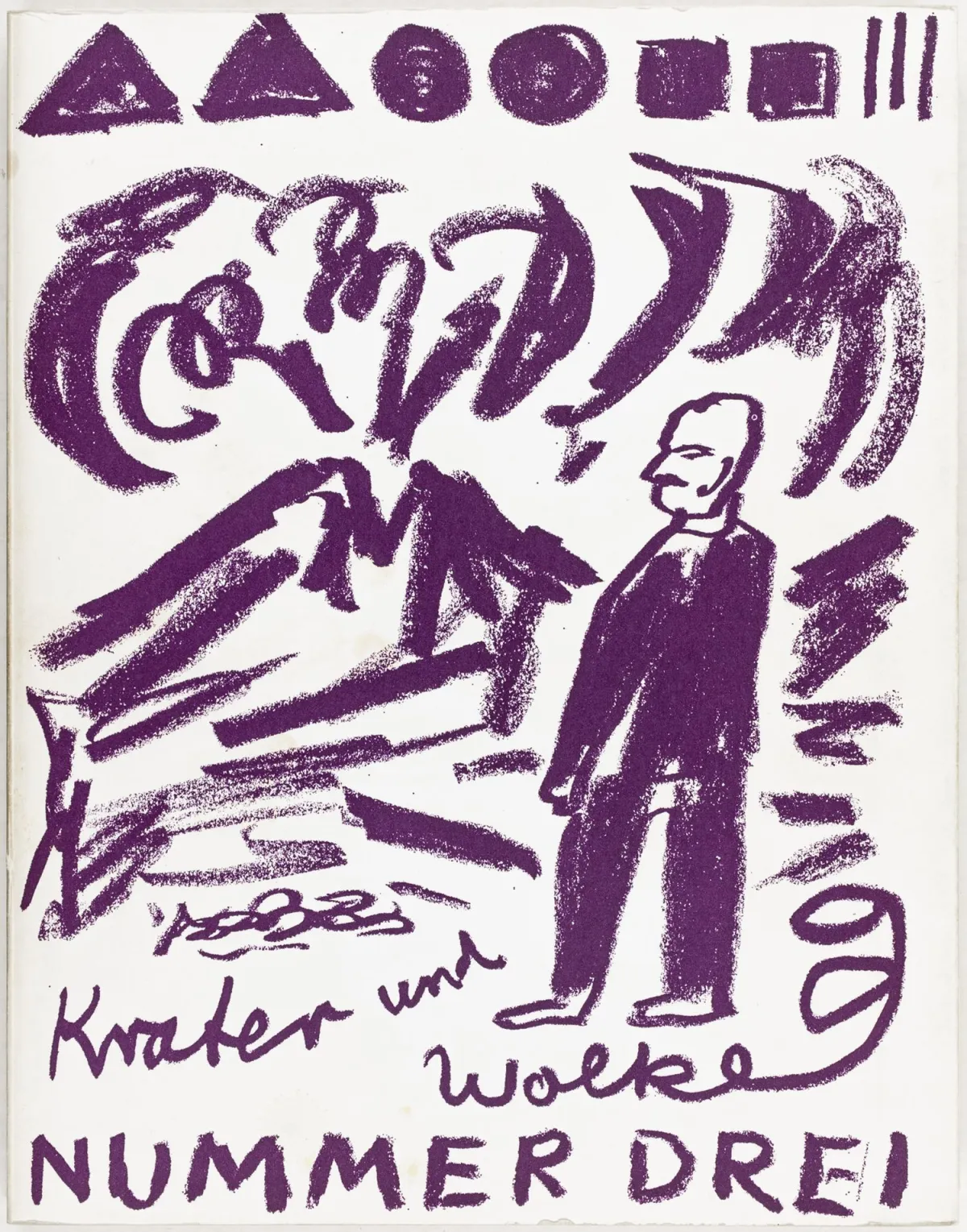 Krater und Wolke – 。编者Ralf Winkler（即A. R. Penck）。第3号（共7号）。附5幅部分彩色原版版画以及…