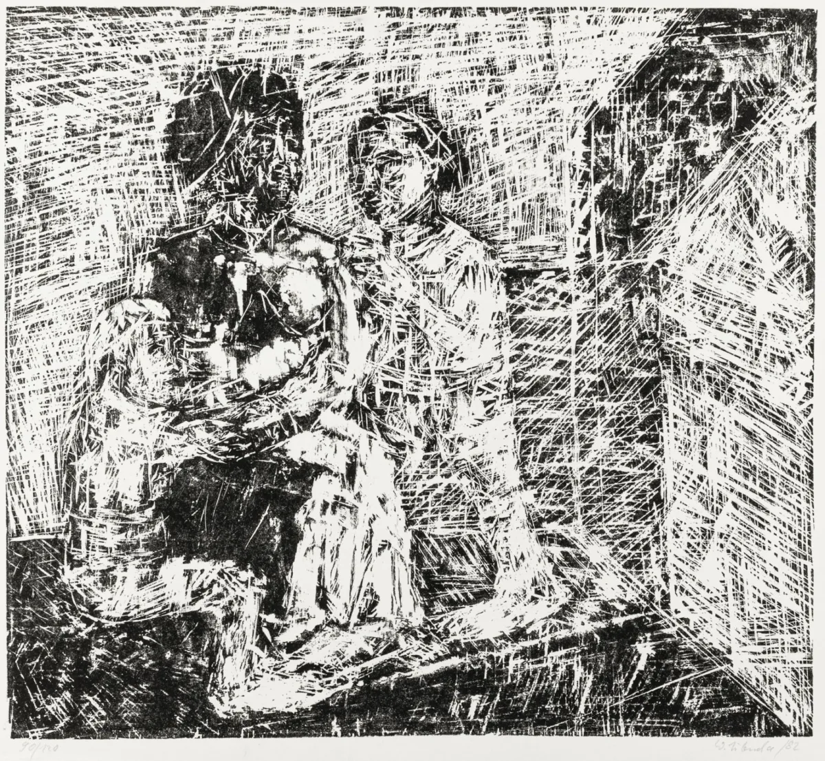 Lang, Lothar; Marquardt, Hans（编）– 而行动，它仍留给了我们。Karl Marx 1818-1883。附6幅原版版画，作者Carlfriedrich…