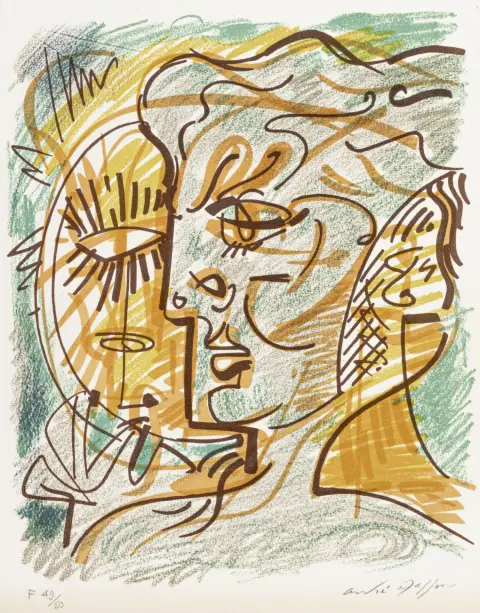 Masson, André – Passeron, Roger. André Masson. Graveringer 1924-1972. Fribourg, Office Du Livre, 1973. Deraf: Suite med 4 signerede og nummererede farvelitografier samt en signeret og…