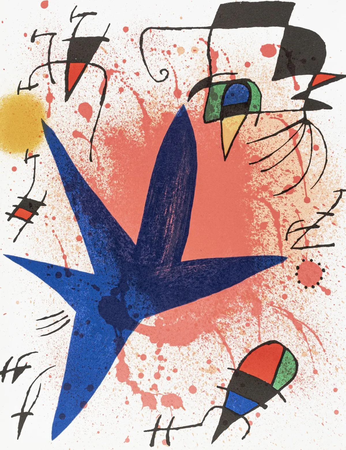 米罗，胡安 – Mourlot, Fernand。Joan Miró。Lithographe。第1-4卷和第6卷（共6卷）。其中第4卷有德文和法文版