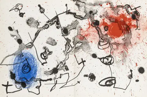 Miró, Joan – Taillandier, Yvon. Miró 1959-1960. Udstillingskatalog. Med 2 originale farvelitografier (inkl. omslag; én separat og dobbeltsidet)…