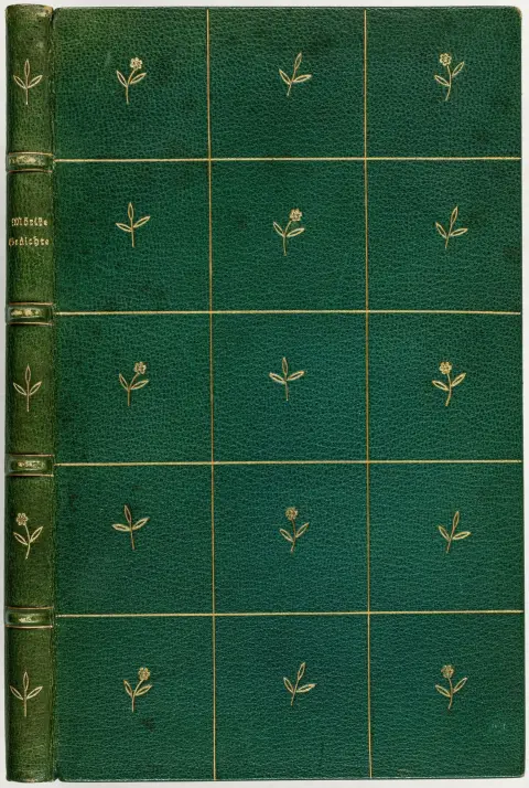Mörike, Eduard – Digte. Med 9 originale træsnit af Georg Schrimpf. München, Verlag der Münchner Drucke, 1924. 49 blade. 26 x 16 cm.…