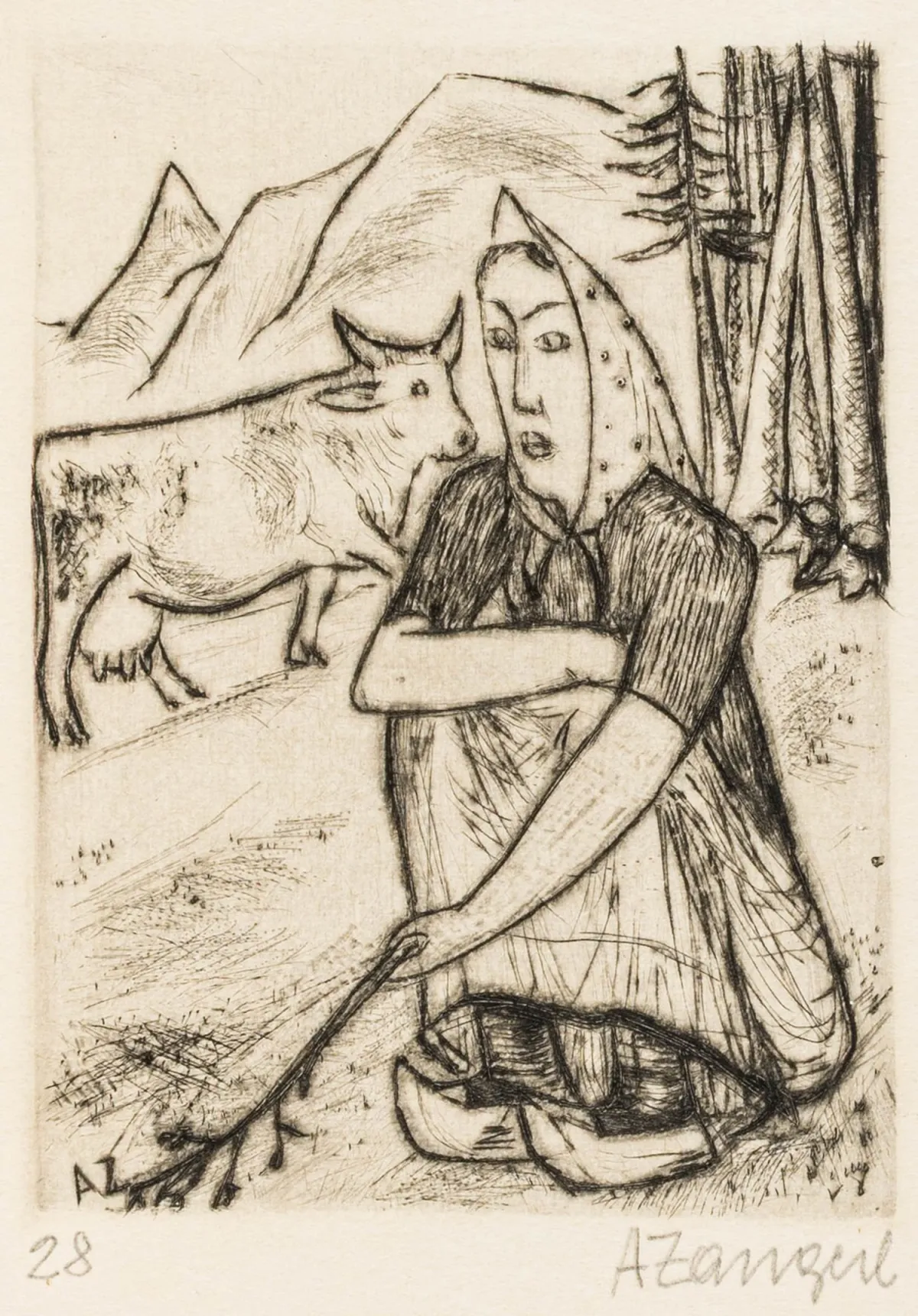 Musil, Robert – Grigia. Novelle. S 6 podepsanými originálními leptáními Alfreda Zangerla. Postupim, Müller & Co., 1923.