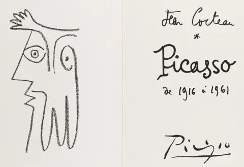 Picasso, Pablo – Cocteau, Jean. Picasso de 1916 à 1961. Med 24 originale litografier af Picasso (8 i bladstørrelse, 2 i dobbeltbladstørrelse).…