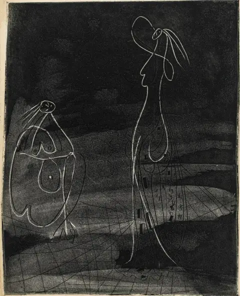 Picasso, Pablo – Hugnet, Georges. La Chèvre-Feuille. Med 1 original zinkografi og 6 plader efter zinkografier af Pablo Picasso. Paris,…