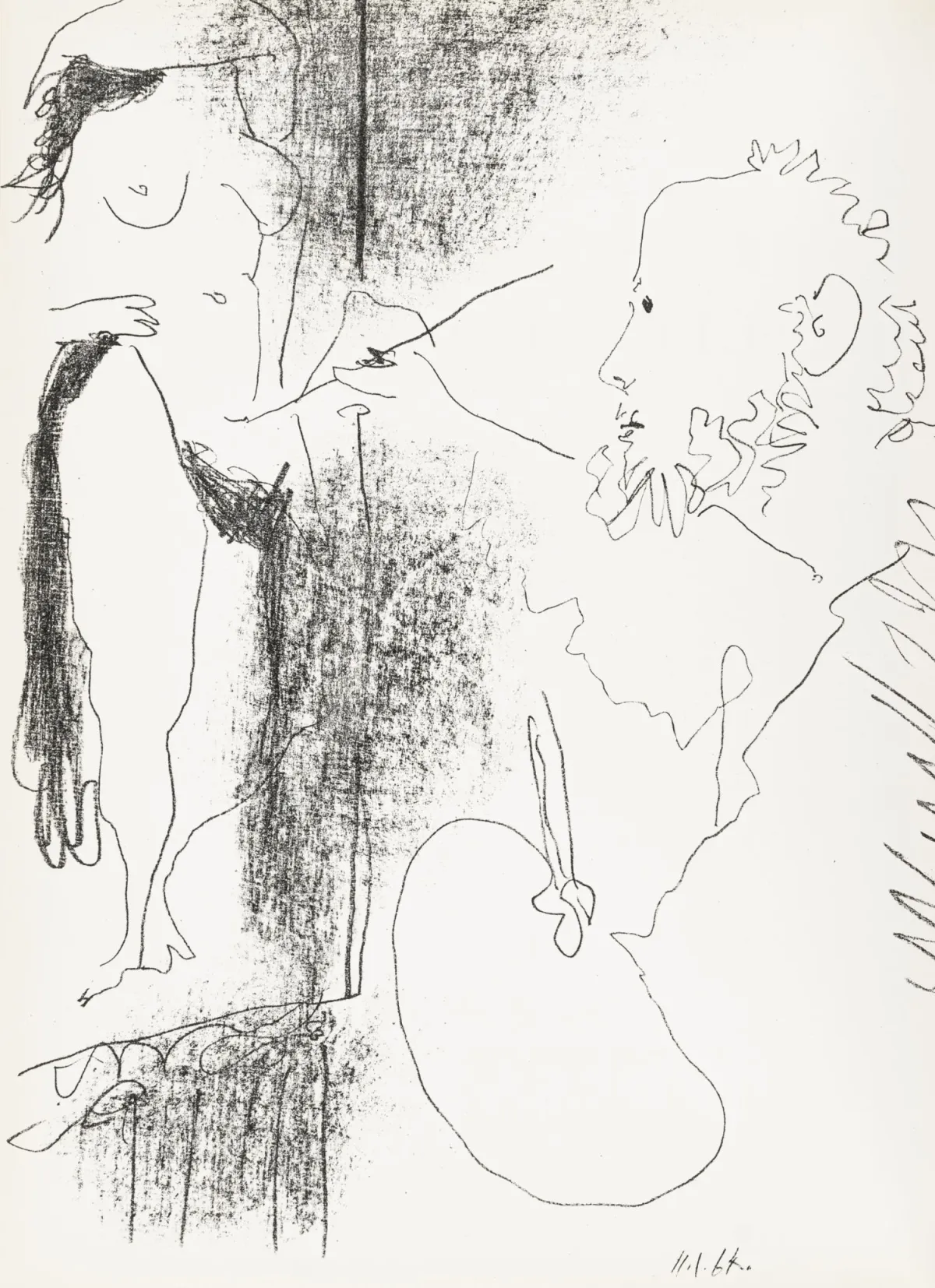 毕加索,巴勃罗 – 穆尔洛,费尔南。Picasso Lithographe,第IV卷(共4卷)。含2幅巴勃罗·毕加索原创石版画(其中1幅在封面上)…