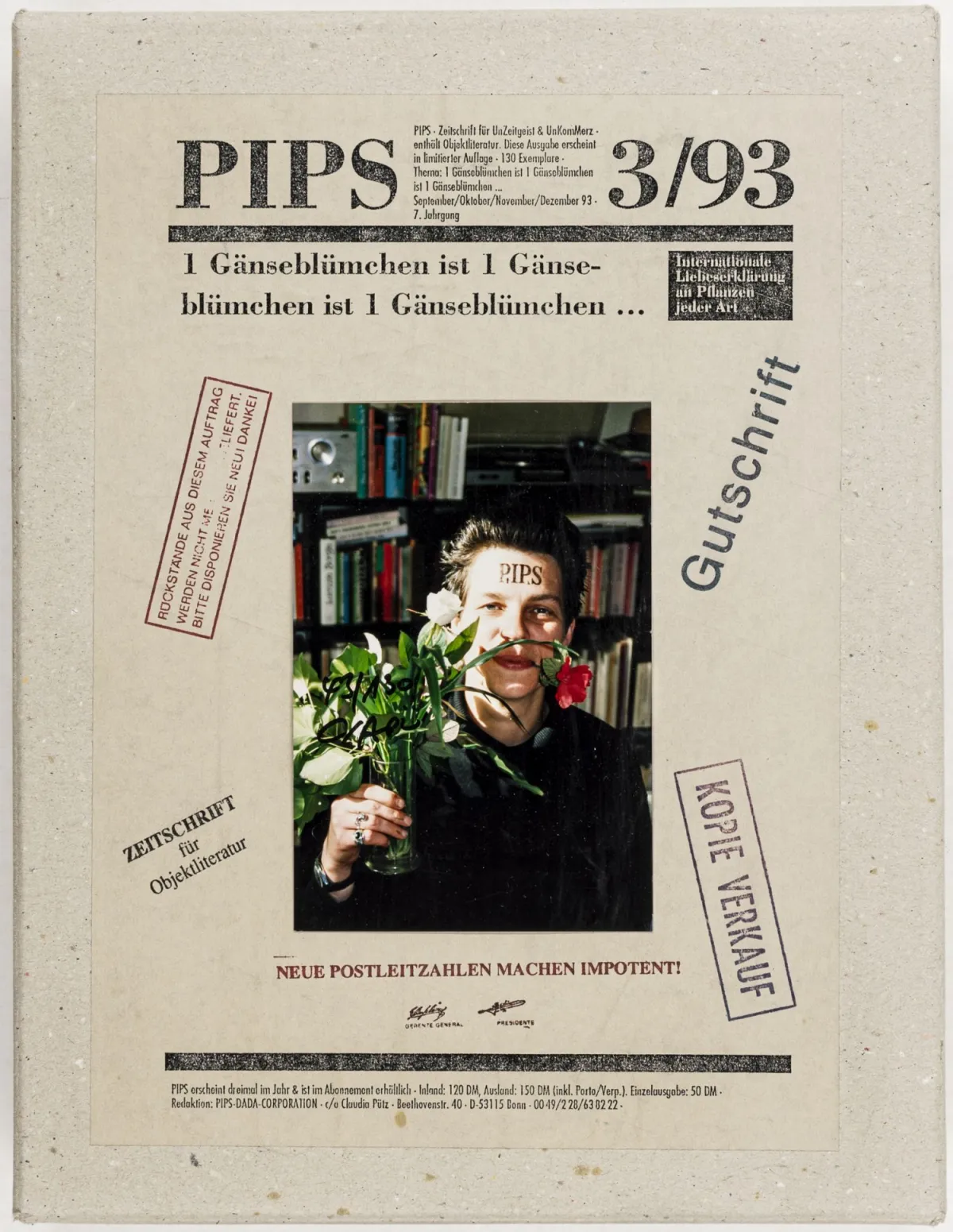 Pütz, Claudia (red.) – PIPS. Zeitschrift für Unzeitgeist & Unkommerz. Negen dozen van de reeks.