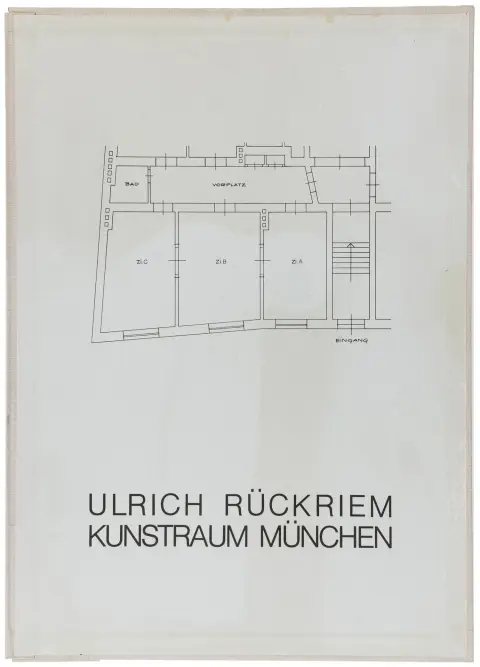 Rückriem, Ulrich – Kunstraum München. Med 27 offsettryk og 2 indeksblade. München, Kunstraum München, 1974