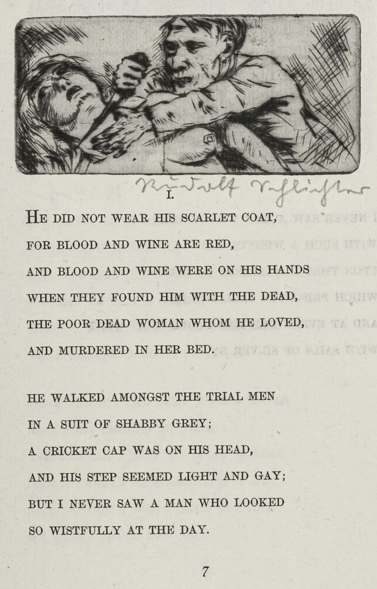 Schlichter, Rudolf – Wilde, Oscar. The Ballad of Reading Gaol. 文中含61幅Rudolf Schlichter原版铜版画（1幅签名）。