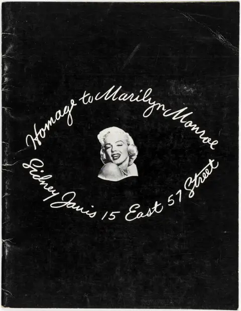 Sidney Janis Gallery – Homage to Marilyn Monroe. Med talrige illustrationer. New York, 1967. 28 x 21,5 cm. Illustreret.