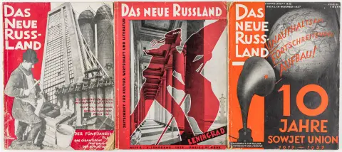 Socialisme - Kommunisme – Det nye Rusland. Tidsskrift for kultur, økonomi og litteratur. Hæfte 9/10-1927, 6-1928 og 3/4-1929. 3...