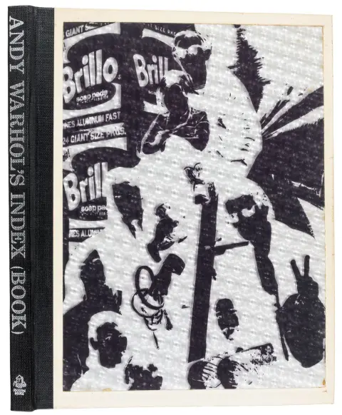 Warhol, Andy – Index (bok) med bistand fra S. Shore, P. Morissey, Ondine, Nico. Med 10 innsatte originale objekter…