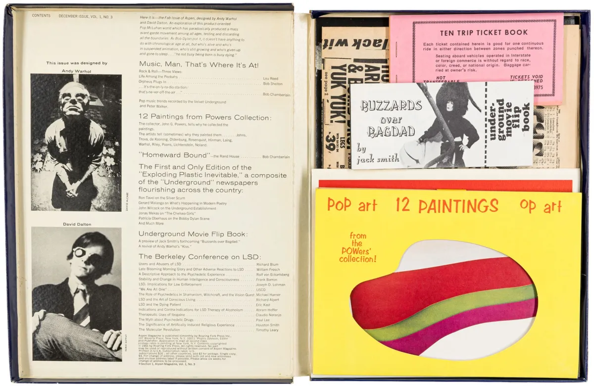 Warhol, Andy – Aspen magazine。第I卷第3期。FAB特辑。由Andy Warhol和David Dalton设计。附不同…