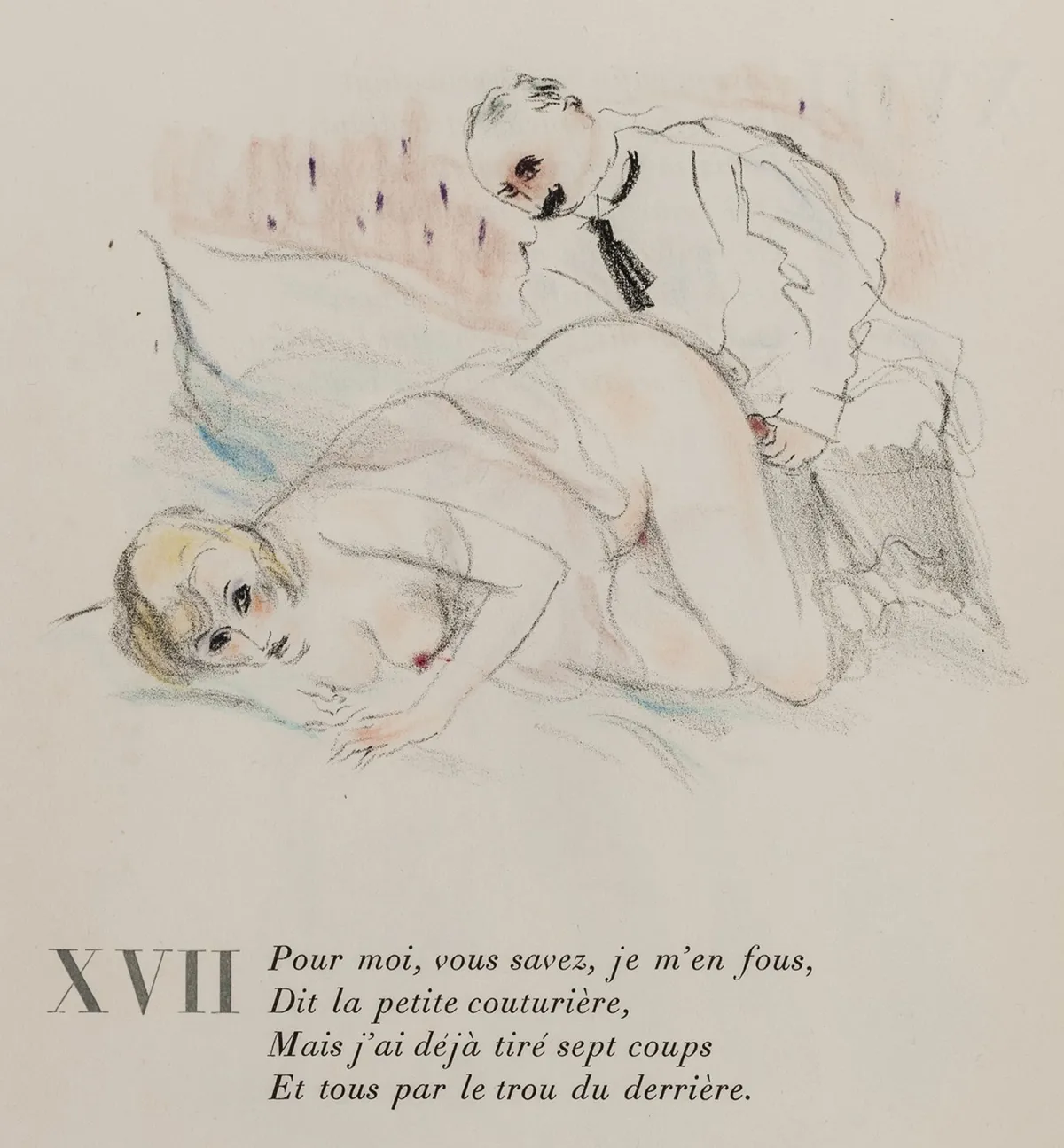 Vertès, Marcel – Louys, Pierre. 一位著名作家的情色诗集，配有由……绘制的三十二幅原创石版画