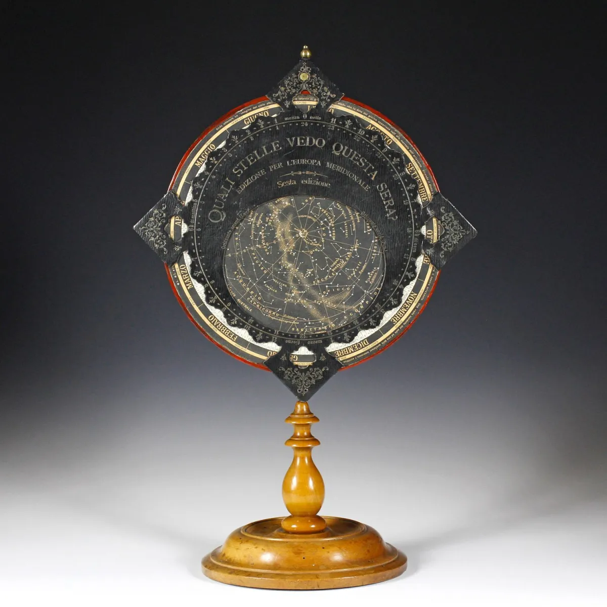 Globes & astronomy – Rotating star chart by Prof. A. Vital, Italy, circa 1900