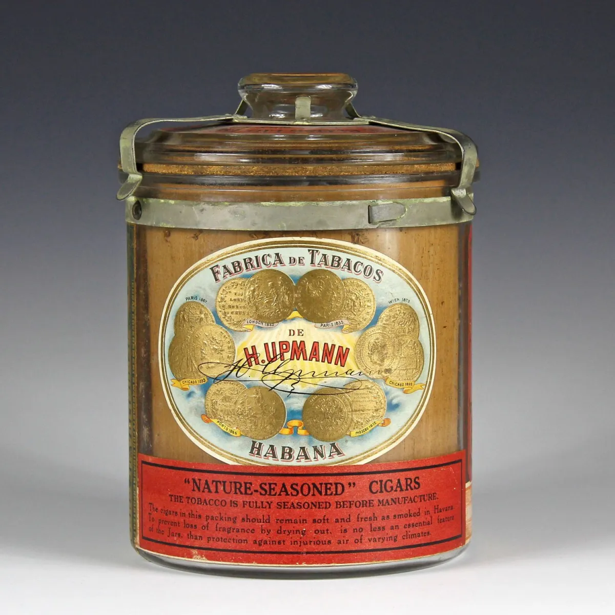 Publicité – Humidor de H. Upmann, Havane, Cuba, vers 1930