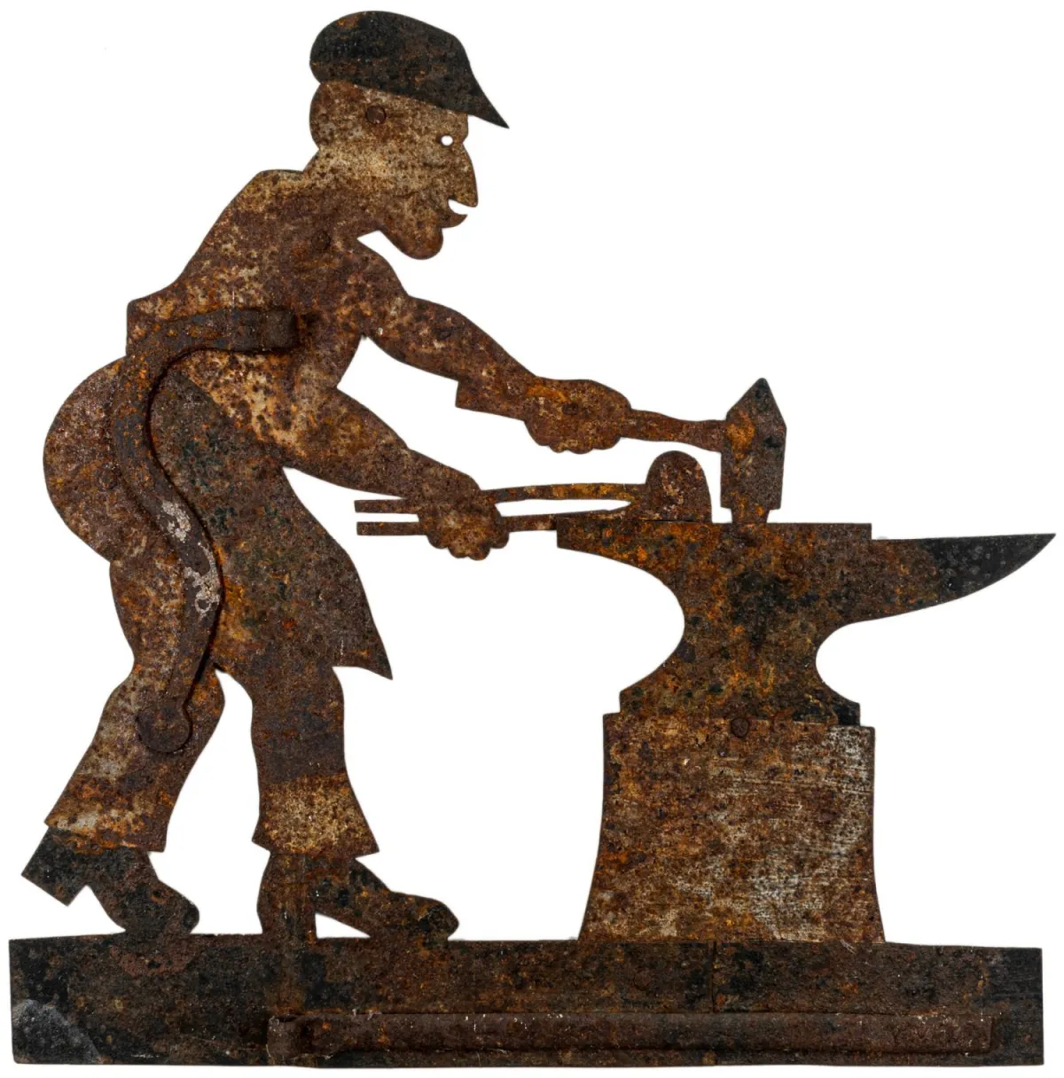 奇珍异品 – 风向标 American Folkart。北美，20世纪初，彩绘铁皮，安装于底座上。含底座高度：约75.5厘米