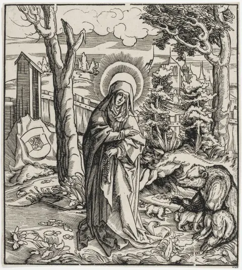 Beck, Leonhard – I santi Amalberga, Guilielmus, Landrada, Modericus e Silvinus. Da: I santi della parentela, affinità e consanguineità dell'imperatore Massimiliano I
