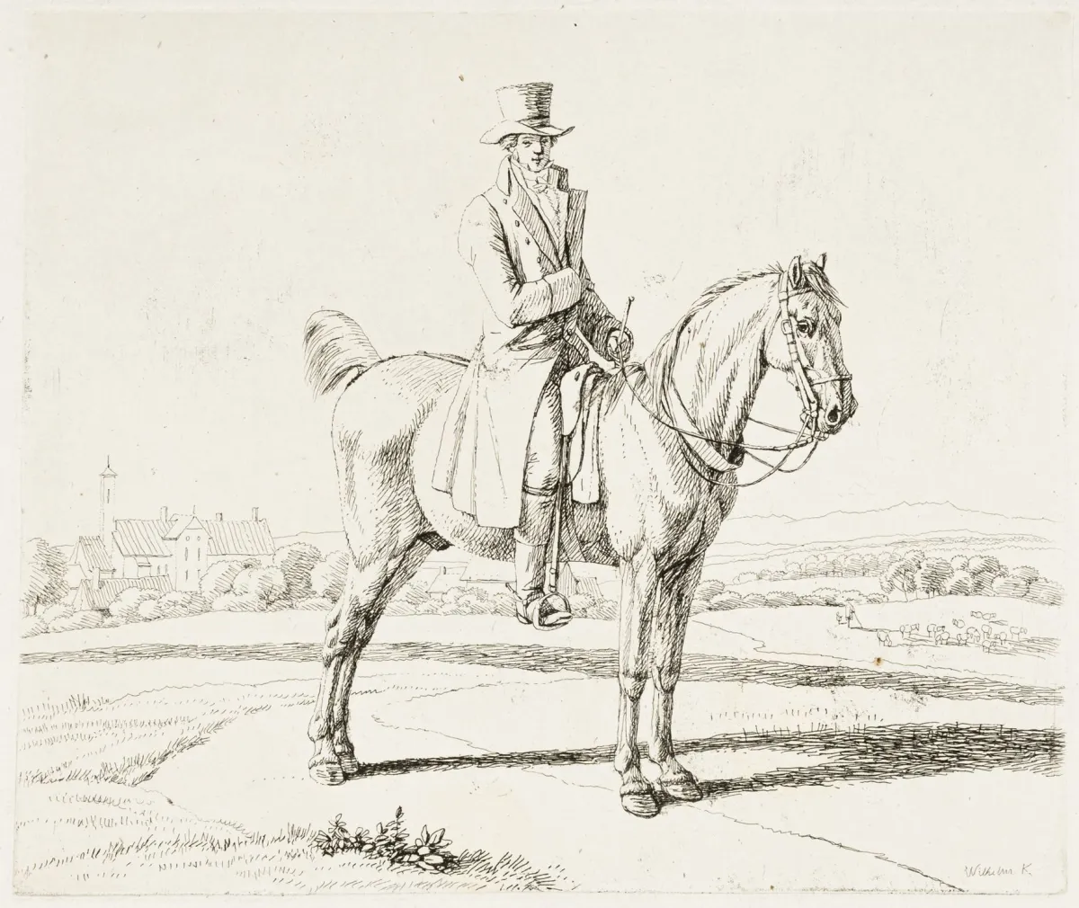 Kobell, Wilhelm von – The Riders. 6 etchings on laid paper