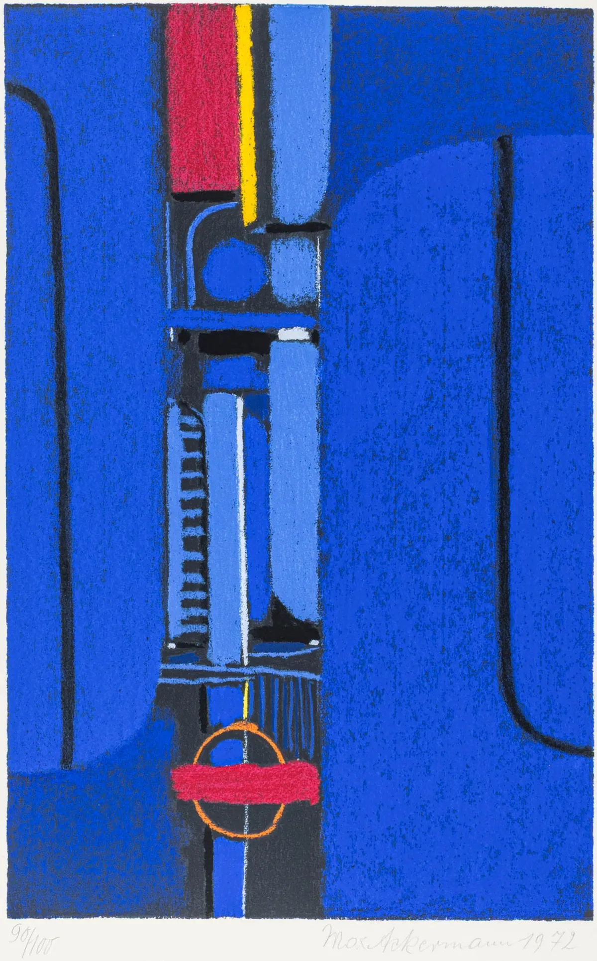 Ackermann, Max – 跨越大陆。盒装6幅签名丝网版画，Zerkall纸，依据1972年粉彩画。…