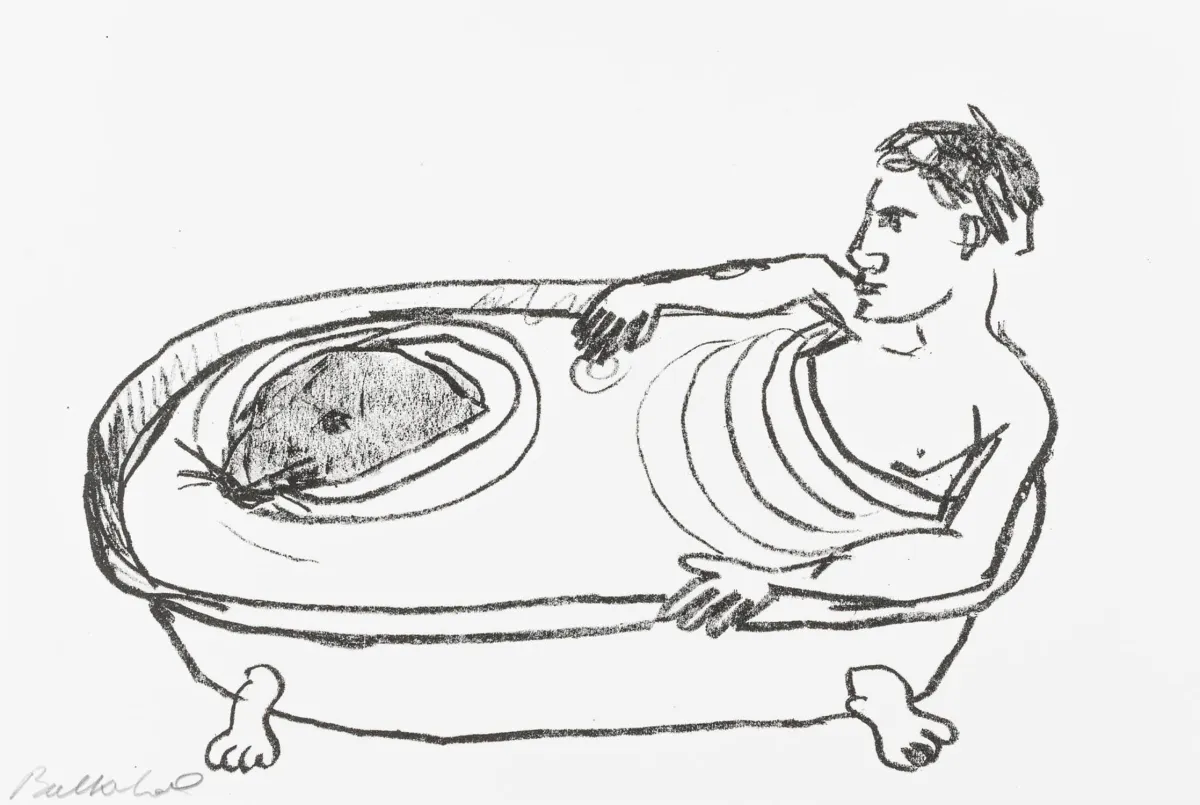 Balkenhol, Stephan – 八幅石版画。含8幅Zerkall纸石版画的文件夹。所有作品均铅笔签名。1993年。纸张尺寸：30 x 20 cm或20 x 30 cm。