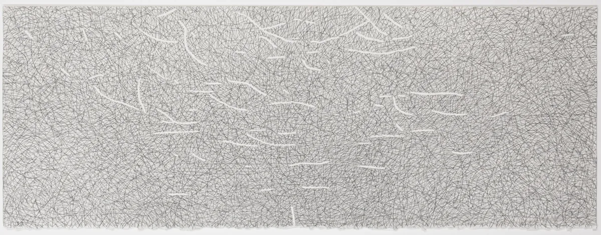 Bragdon, Jonathan – In Clouds and Wind, on the Hoher Kasten。粗纹纸上石墨。背面签名、标注日期并题名。2015年。纸张尺寸：…