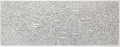 Bragdon, Jonathan – In Clouds and Wind, on the Hoher Kasten. Grafitt på bøttepapir. Signert, datert og betitlet på verso. 2015. Bladmål:…
