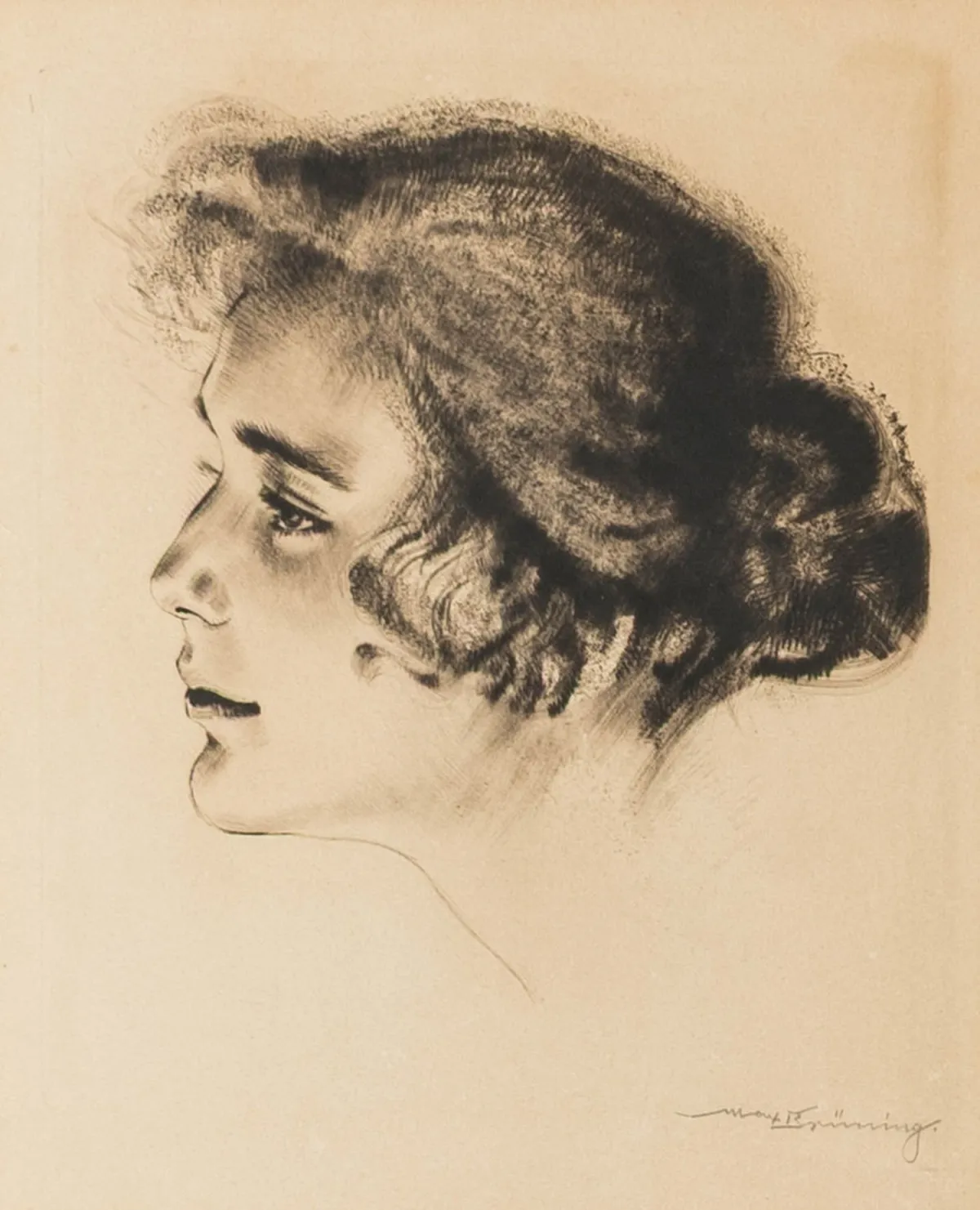 Brüning, Max – Collection de sept eaux-fortes. Chacune signée au crayon.