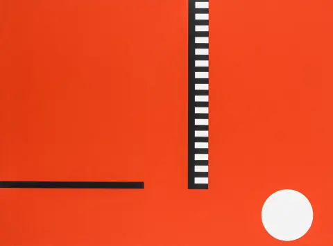 Buchholz, Erich – Il quaderno rosso. Serigrafia in nero e bianco su carta rossa. Firmata e datata al verso. 1922/56.