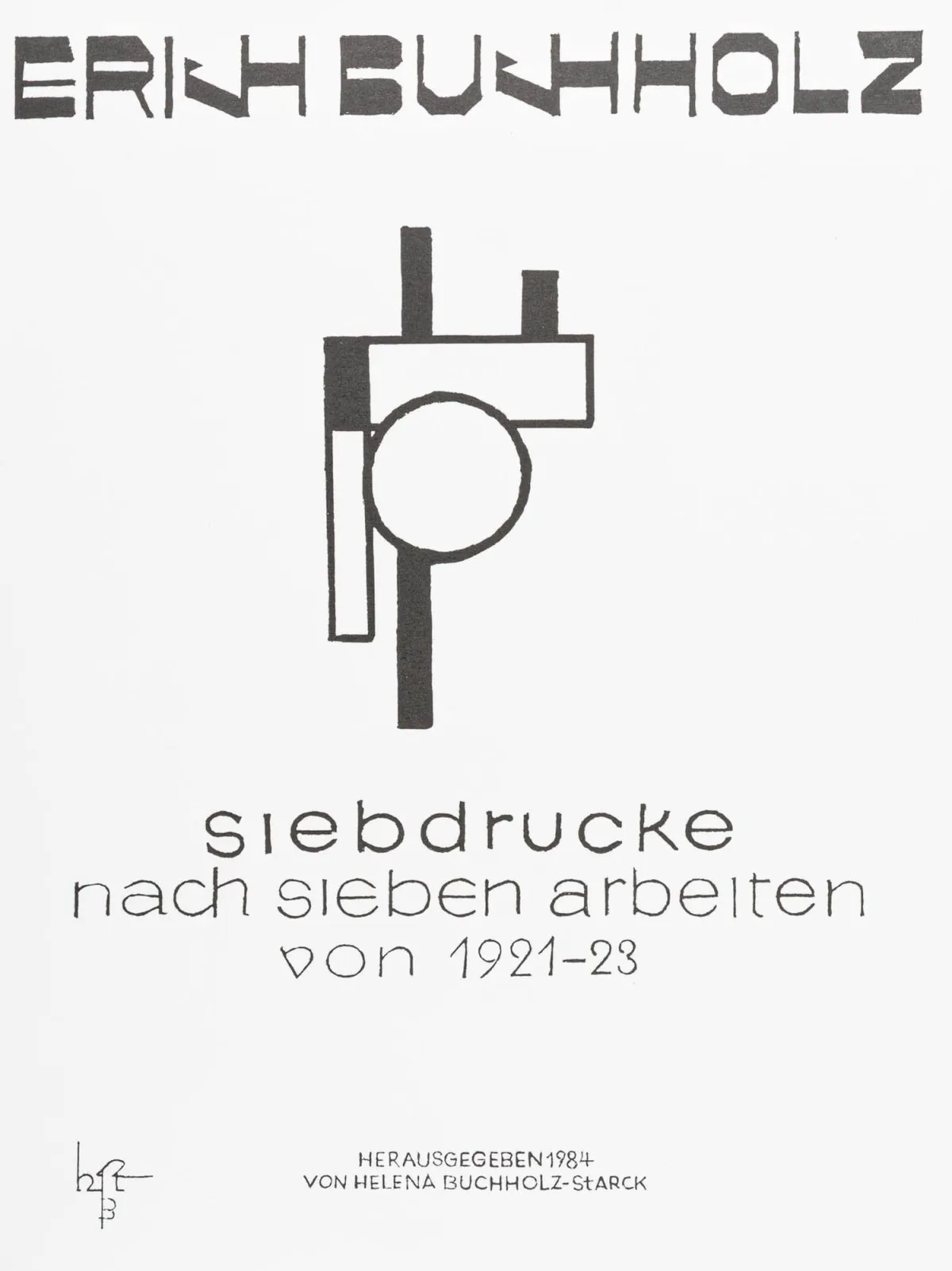 Buchholz, Erich – 依据1921-23年七件作品的丝网版画。7幅彩色丝网版画,条纹纸。背面各有遗产印章、…