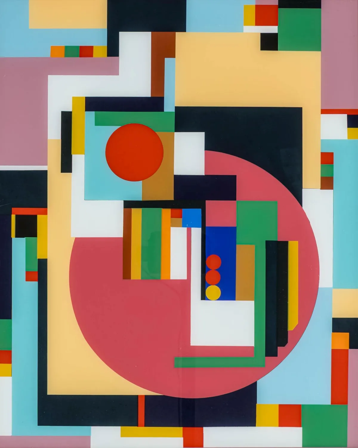 Buchholz, Erich – Steigen im Kreis. Posthumous colour serigraph on plexiglass