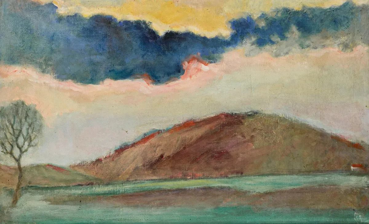 Buchholz, Erich – Stil landschap. Olieverf op doek