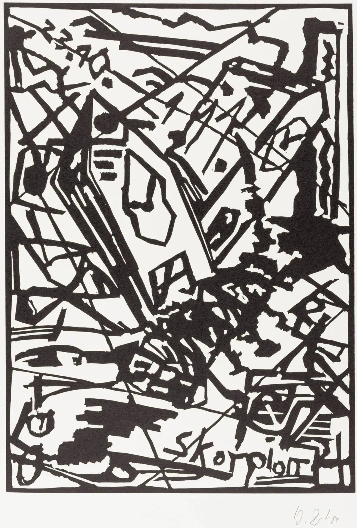 Büttner, Werner – 星座。6幅木刻版画。均右下角签名。1984年。画面尺寸：42,5 x 29,5厘米。纸张尺寸：54,5 x 40厘米。