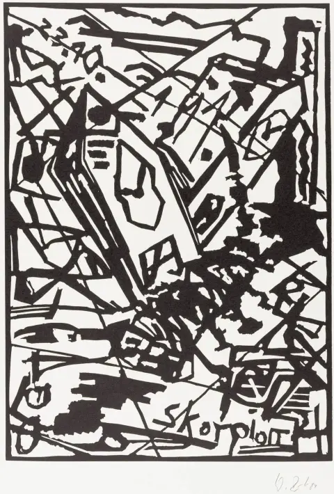 Büttner, Werner – Segni zodiacali. 6 linoleografie. Tutte firmate in basso a destra. 1984. Dimensione immagine: 42,5 x 29,5 cm. Dimensione foglio: 54,5 x 40…