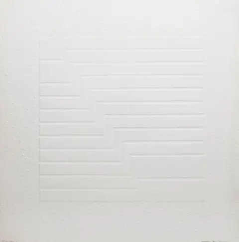 Erb, Leo – 线条图。手工纸压印版画。右下签名，左下标注"e.a."。1991年。纸张尺寸：61,5 x 61 cm。